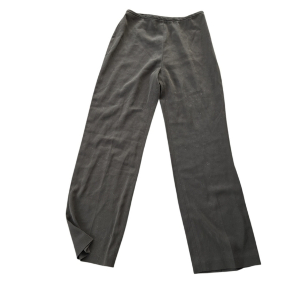 Petite Sophisticate Olive Green Polyester Slacks Size 2 GUC